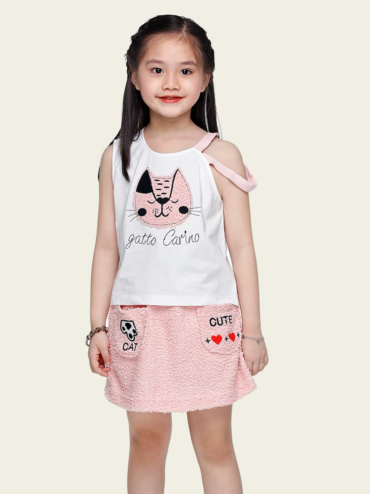 Chân Váy bé gái Cat Cute